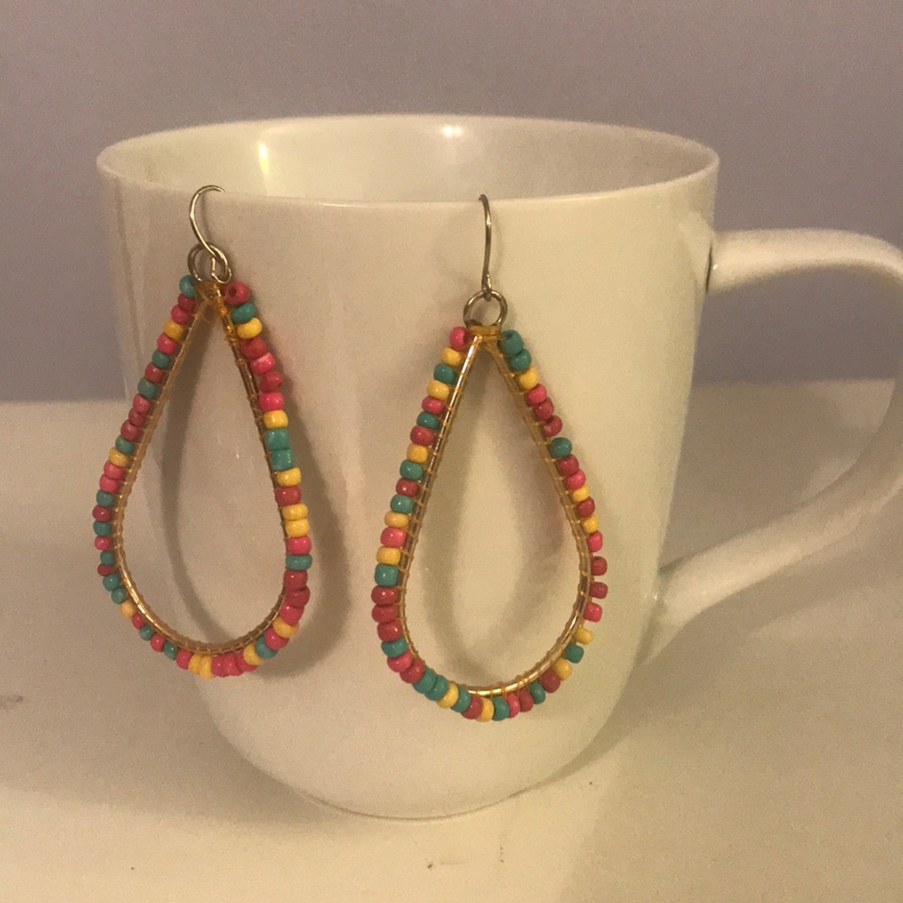 Rainbow Bead Earrings